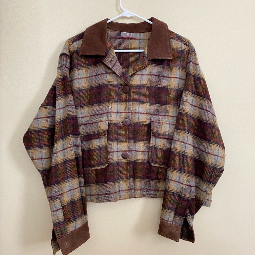 Plaid Button Down Jacket - Classic Cowboy